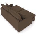 Ver imagem 7 de Sofá Cama Retrátil para Sala de Estar 234cm Una K01 Veludo Marrom - Lyam Decor