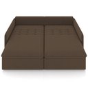 Ver imagem 3 de Sofá Cama Retrátil para Sala de Estar 234cm Una K01 Veludo Marrom - Lyam Decor