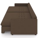 Ver imagem 6 de Sofá Cama Retrátil para Sala de Estar 234cm Una K01 Veludo Marrom - Lyam Decor
