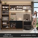 Ver imagem 6 de Armário de Cozinha Completa 270cm Rustic Preto Agata Madesa 04