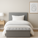 Ver imagem 2 de Calçadeira Baú Solteiro 90cm Cinza