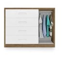 Ver imagem 6 de Cômoda Infantil 4 Gavetas MDF com Sapateira Dominique:Amêndoa / Branco Acetinado