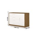 Ver imagem 3 de Cômoda Infantil 4 Gavetas MDF com Sapateira Dominique:Amêndoa / Branco Acetinado