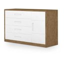 Ver imagem 2 de Cômoda Infantil 4 Gavetas MDF com Sapateira Dominique:Amêndoa / Branco Acetinado