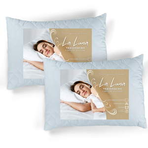 Kit 2 Travesseiros La Luna Anatômico 100% Fibra de Silicone Importada e Antialérgica