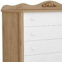 Ver imagem 4 de Cômoda Infantil 6 Gavetas com pés em madeira Provence New:Branco/Amêndoa