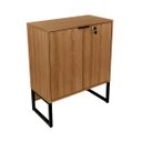 Ver imagem 4 de Armário para Escritório 60cm 2 Portas com Chave Me4154 Tecno Mobili - Amêndoa/preto