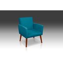 Ver imagem 1 de Poltrona Nina Suede Azul Tiffany - Pandora Decor