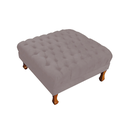 Ver imagem 1 de Puff Banco Retrô Luis Xv Capitonê 40 x 70 x 70cm Quarto Closet Suede Rose - LM DECOR