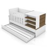 Berço Premium New 3 em 1 com Gavetas Selo Inmetro Planet Baby:Branco/Amendo - 5