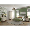 Ver imagem 2 de Guarda-roupa Rústico 2 Portas e 1 Gavetas - Madeira Maciça e Mdf - Off White