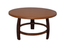 Ver imagem 1 de Mesa de Centro em Madeira com Detalhes em Rattan Natural - Cor Castanha