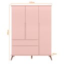 Ver imagem 2 de Quarto Infantil Melinda Rosê com Berço Mini Cama Ayla - Phoenix Baby