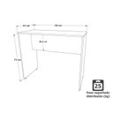 Ver imagem 3 de Mesa Escrivaninha Estudo Notebook X Office 90cm Branco
