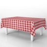 Toalha de Mesa Térmica Pvc Xadrez Jantar Cozinha 1,40 X 1,40 Id Decor Xadrez Vermelho - 1