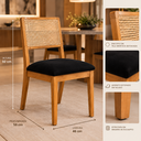 Ver imagem 6 de Kit 8 Cadeiras de Jantar Estofada Veludo Rubi Madeira Maciça:Preto