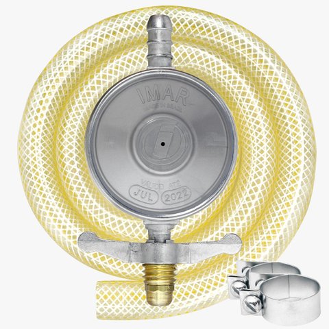 Registro Gás 1kg Regulador + Mangueira 0,80cm + Abraçadeira