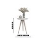 Mesa de Centro Pés Palito Madeira Redonda Decoracão Off White - 6
