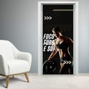 Ver imagem 2 de Adesivo Para Porta Para Academia Foco, Força E Suor- 93X210Cm