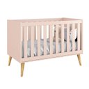 Ver imagem 2 de Kit Quarto Infantil Theo Rosa – Guarda-roupa 2 Portas + Cômoda + Berço