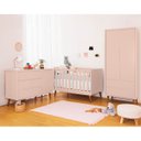 Ver imagem 1 de Kit Quarto Infantil Theo Rosa – Guarda-roupa 2 Portas + Cômoda + Berço