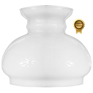 Cupula de Vidro Liso Leitoso 13,5 para Lustre e Candelabro
