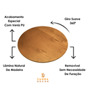 Ver imagem 2 de Prato Giratório para Sobrepor para Mesa 60 Cm Cor Mel Laminado