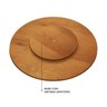 Prato Giratório para Sobrepor para Mesa 60 Cm Cor Mel Laminado - 4