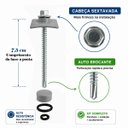 Ver imagem 5 de Kit Vedação Fixação Parafuso Capa Telhas Colonial PVC 10 un Cinza