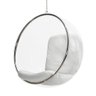 Poltrona Bubble Chair Acrilico com Estofado Sued - Branco - 1