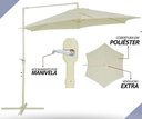 Ver imagem 6 de Ombrelone Guarda Sol Lateral Grande 3 Metros Bel Veneza - Bege com Base de Apoio e Manivela de Abert