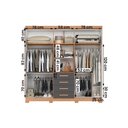 Ver imagem 3 de Guarda Roupa Virtus Casal Quarto com 6 Portas e 4 Gavetas Freijo/titanium