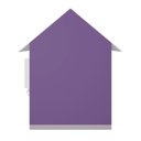 Ver mais imagens de Casinha de Brinquedo com Floreiros Mdf Lilás/branco L12 - Gran Belo