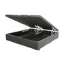 Cama Box Baú Blindado Queen Bipartido HomeQueen Corino Cinza 41x158x198 - 1