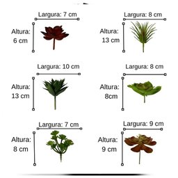 Planta Mini Suculenta Artificial sem Vaso Só a Planta - 2
