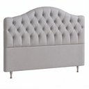 Ver imagem 2 de Cabeceira para Cama Box Queen Balence Madeira Maciça Suede Off White Sallar Home