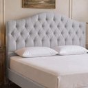 Ver imagem 1 de Cabeceira para Cama Box Queen Balence Madeira Maciça Suede Off White Sallar Home