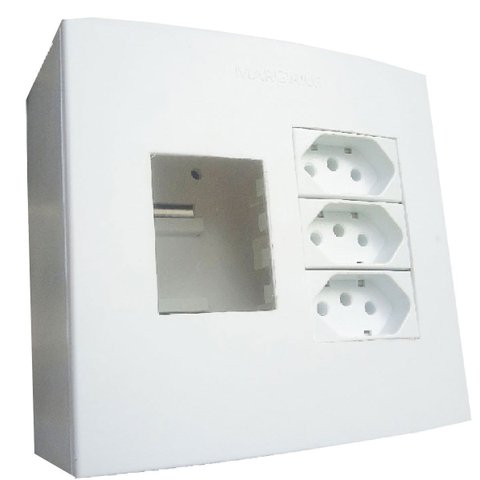 Caixa 4x4 Versatil Sobrepor Branco