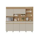 Ver imagem 5 de Kit de Cozinha Compacta Realeza C/ 6 Portas e 3 Gavetas 220cm Carvalho/titânio - Nesher