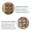 Ver imagem 6 de Cristaleira Suspensa 2 Portas Vidro Reflecta e Iluminação LED 100% MDF Galiano Grann Astro Foscarini