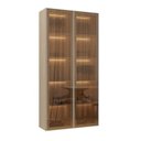 Ver imagem 3 de Cristaleira Suspensa 2 Portas Vidro Reflecta e Iluminação LED 100% MDF Galiano Grann Astro Foscarini