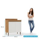 Ver imagem 3 de Balcão de Cooktop para Cozinha Paris com 2 Portas Menu Móveis Freijó/branco