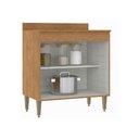 Ver imagem 4 de Balcão de Cooktop para Cozinha Paris com 2 Portas Menu Móveis Freijó/branco