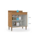 Ver imagem 5 de Balcão de Cooktop para Cozinha Paris com 2 Portas Menu Móveis Freijó/branco