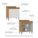 Ver imagem 6 de Balcão de Cooktop para Cozinha Paris com 2 Portas Menu Móveis Freijó/branco