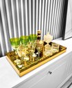 Ver imagem 4 de Bandeja Dourada Espelhada Luxo Decoração