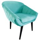 Ver imagem 2 de Kit Duas Poltronas Giovana em Sued Premium:tiffany Pés Tabaco