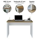 Ver imagem 5 de Mesa Escritorio 120 cm e Gaveteiro 2 Gavetas 40x75 cm Olmo Branco Artany
