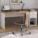 Ver imagem 2 de Mesa Escritorio 120 cm e Gaveteiro 2 Gavetas 40x75 cm Olmo Branco Artany