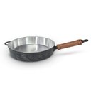 Ver imagem 1 de Frigideira Fundida Alumínio Batido Grosso com Tampa 26cm - Preto